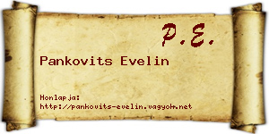 Pankovits Evelin névjegykártya